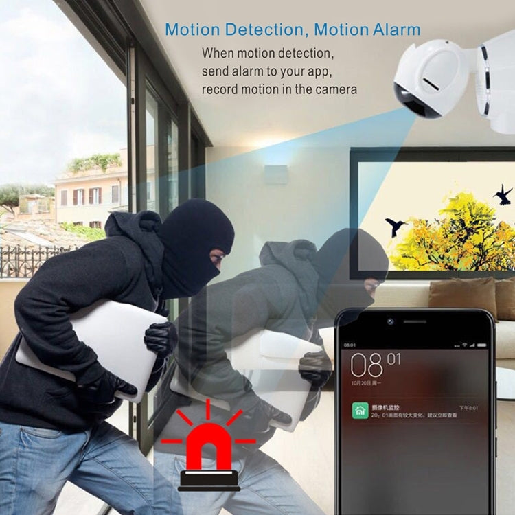 YH001 720P HD 1.0 MP Wireless IP Camera, Support Infrared Night Vision / Motion Detection / APP Control, EU Plug