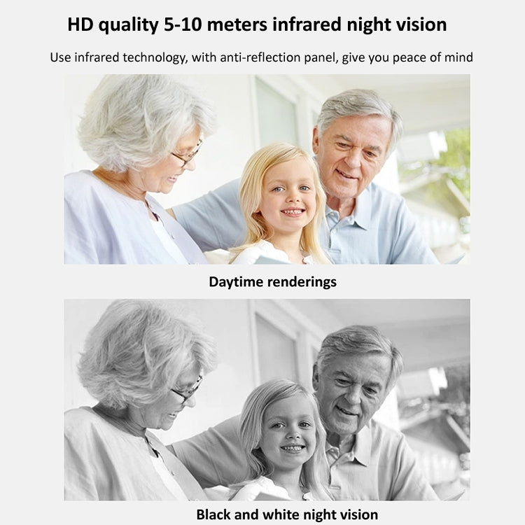 YH001 720P HD 1.0 MP Wireless IP Camera, Support Infrared Night Vision / Motion Detection / APP Control, EU Plug