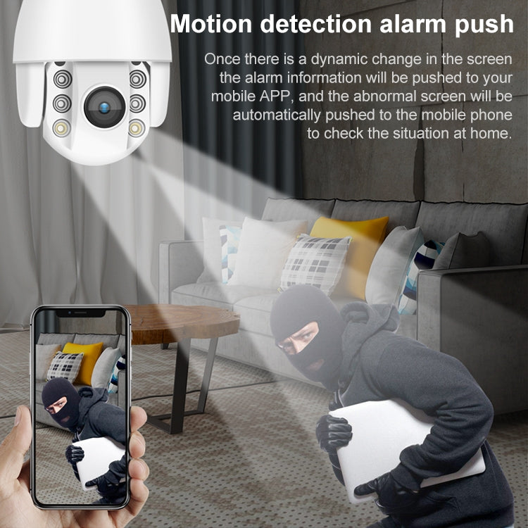 QX2 1080P HD 360 Degrees Panoramic WiFi Day and Night Full-color IP66 Waterproof Smart Camera, Support Motion Detection / Two-way Voice / TF Card, UK Plug