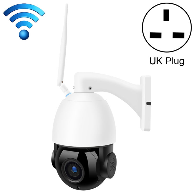 QX5 2.0 Million Pixels 1080P HD 20X Zoom Wireless WiFi Dome Smart Camera, Support Infrared Night Vision / Motion Detection / Voice Intercom / TF Card, UK Plug