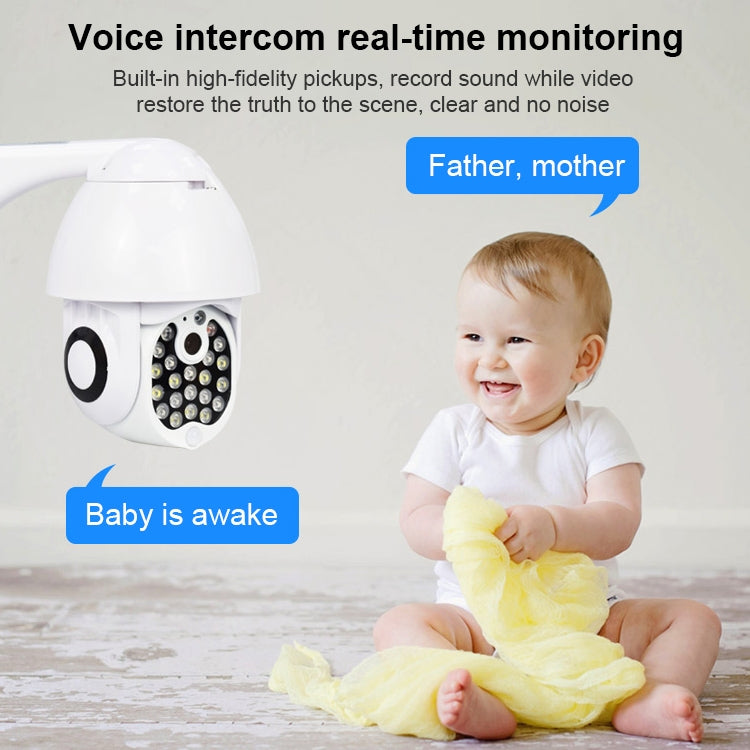 QX17 2 Million Pixels WiFi High-definition Surveillance Camera Outdoor Dome Camera, Support Night Vision & Two-way Voice & Motion Detection(EU Plug)