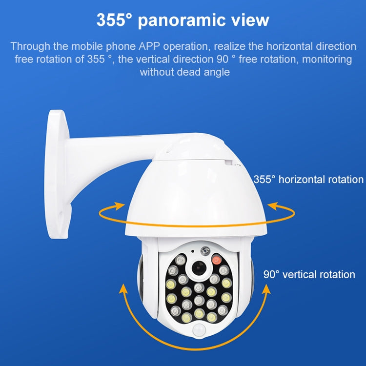QX17 2 Million Pixels WiFi High-definition Surveillance Camera Outdoor Dome Camera, Support Night Vision & Two-way Voice & Motion Detection(UK Plug)
