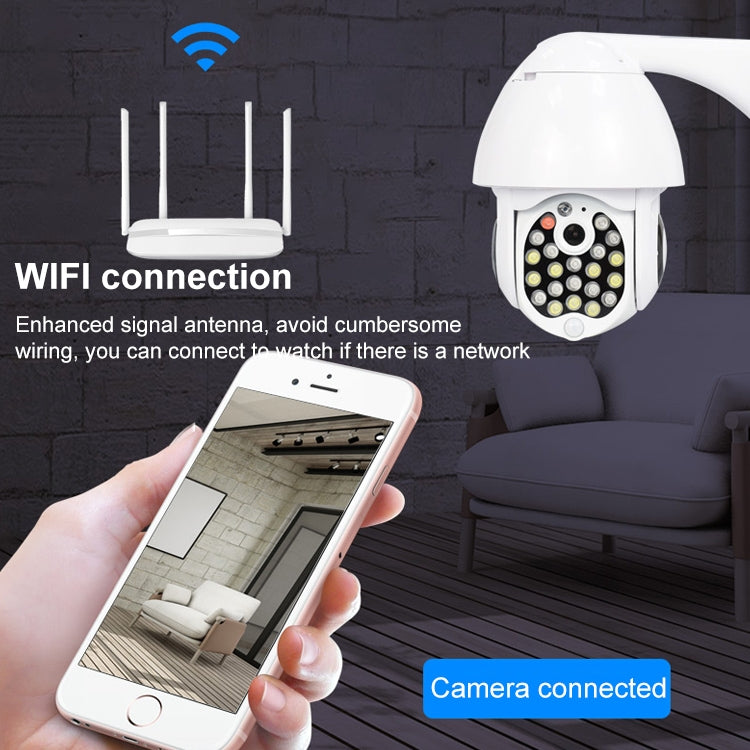 QX17 2 Million Pixels WiFi High-definition Surveillance Camera Outdoor Dome Camera, Support Night Vision & Two-way Voice & Motion Detection(US Plug)