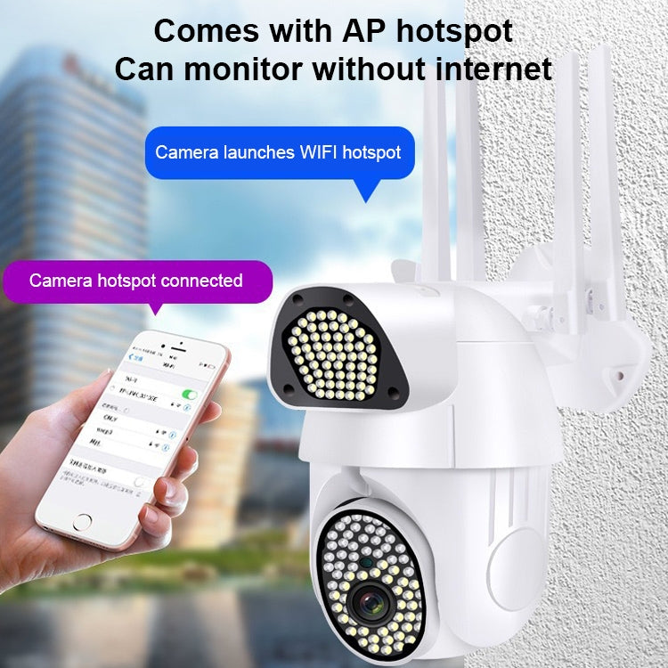 QX37 1080P WiFi High-definition Surveillance Camera Outdoor Dome Camera, Support Night Vision & Two-way Voice & Motion Detection(EU Plug)