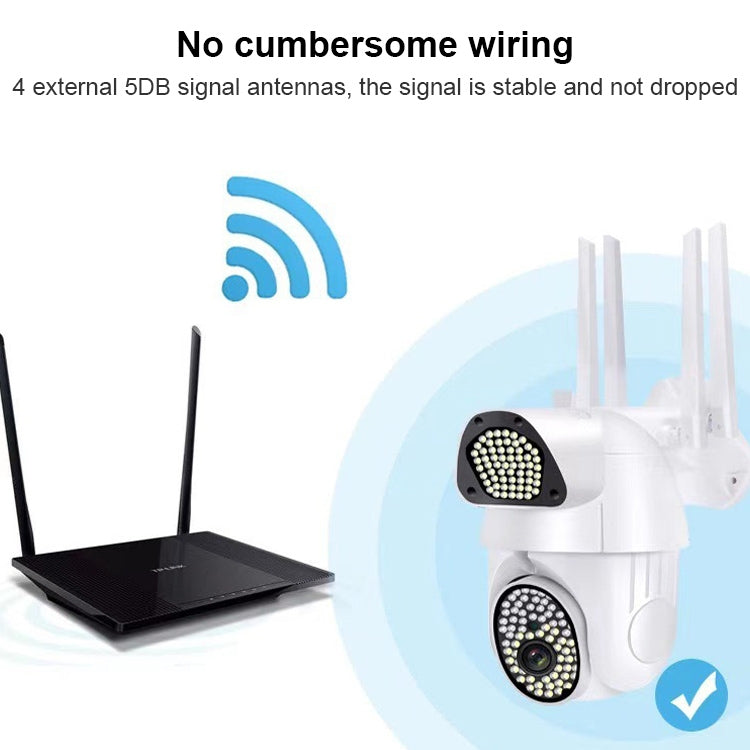 QX37 1080P WiFi High-definition Surveillance Camera Outdoor Dome Camera, Support Night Vision & Two-way Voice & Motion Detection(EU Plug)
