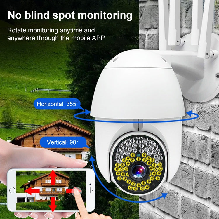 QX38 1080P WiFi High-definition Surveillance Camera Outdoor Dome Camera, Support Night Vision & Two-way Voice & Motion Detection(UK Plug)