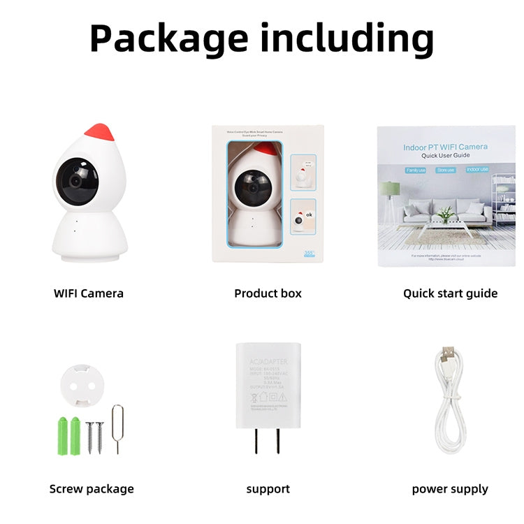 YT43 2 Million Pixels HD Wireless Indoor Home Little Red Riding Hood Camera, Support Motion Detection & Infrared Night Vision & Micro SD Card(EU Plug)