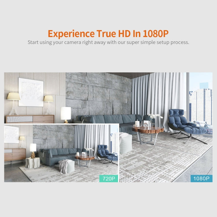 SriHome SH025 2.0 Million Pixels 1080P HD AI Auto-tracking IP Camera, Support Two Way Audio / Motion Tracking / Humanoid Detection / Night Vision / TF Card, EU Plug