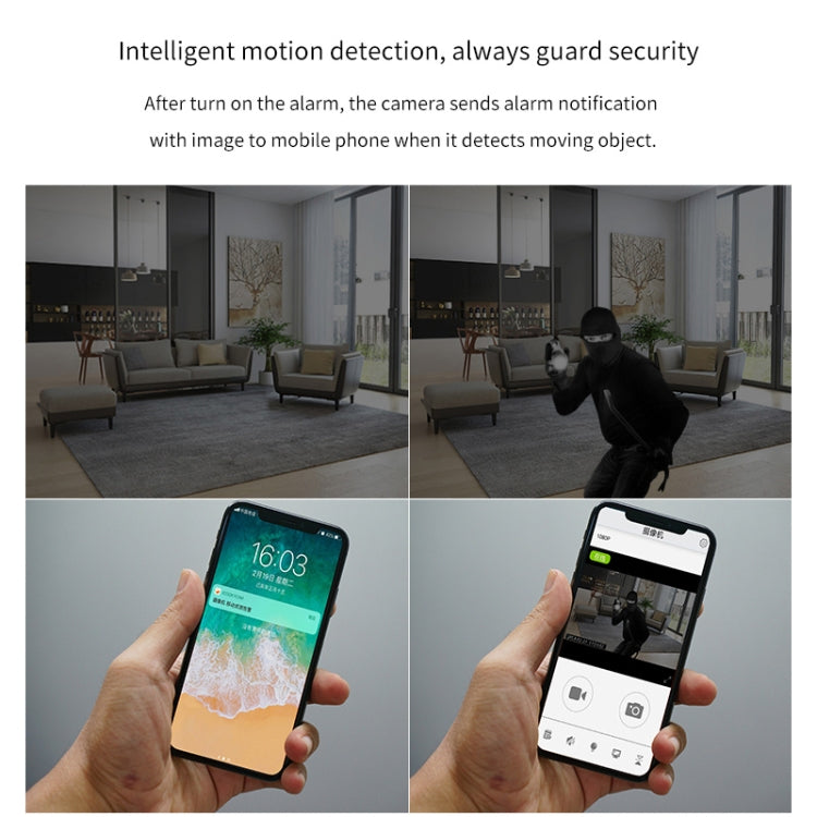 CAMSOY S6 HD 1280 x 720P 70 Degree Wide Angle Wearable Wireless WiFi Intelligent Surveillance Camera, Support Infrared Right Vision & Motion Detection Alarm & Loop Recording(White)
