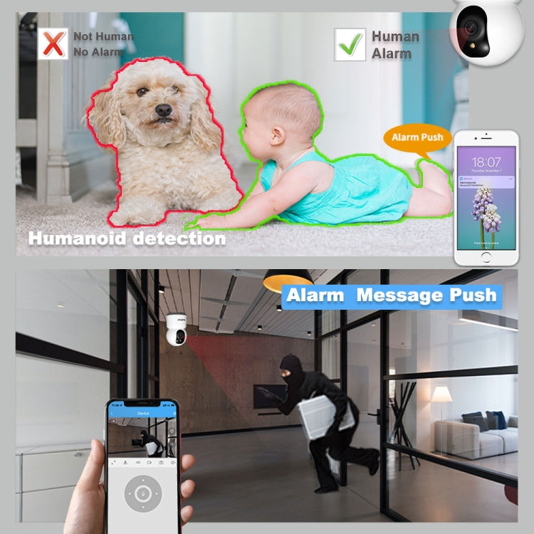 SirHome SH038 5MP QHD 5G WiFi IP Camera, Support Night Color & Motion Detection & Two Way Talk & Human Detection & TF Card, UK Plug