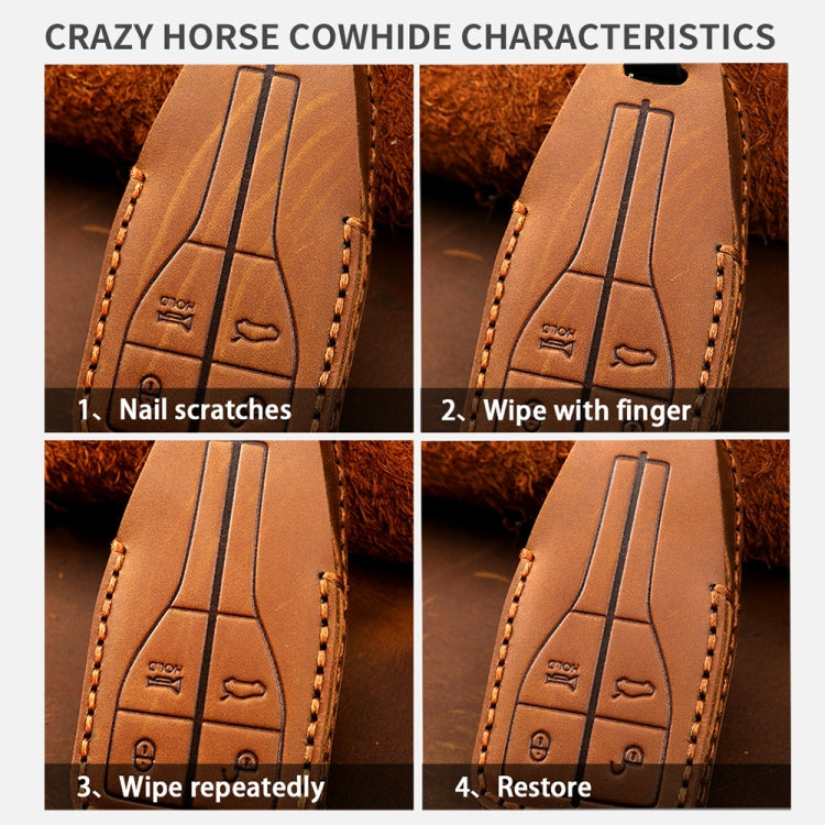 For Ford F-150 4-button C072 Car Key Leather Protective Case, C072