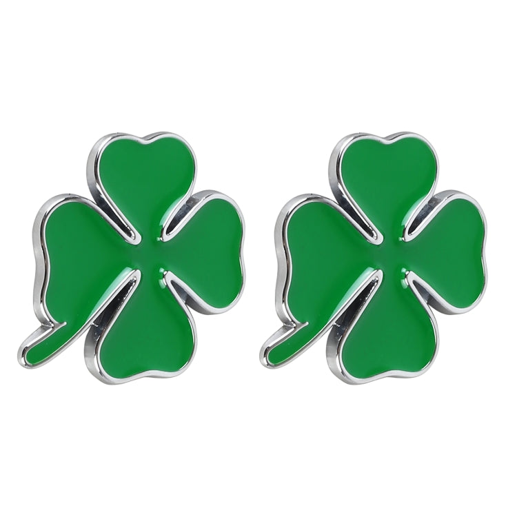 2pcs Four Leaf Clover Luck Symbol Badge Labeling Sticker Styling Car Decoration, Size: 2x2x0.2cm, Size: 2x2x0.2cm
