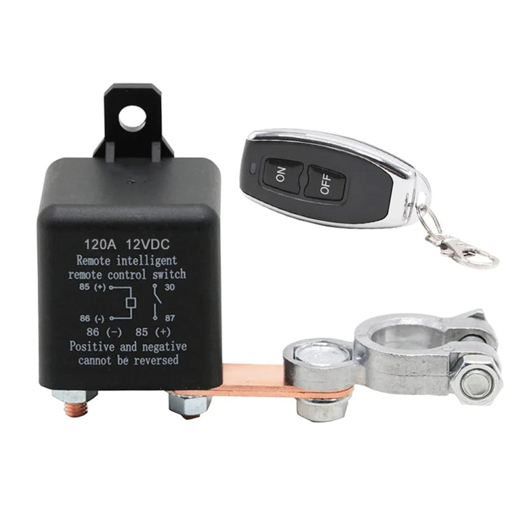 ZL180 12V 120A Car Relay Remote Rireless Battery Isolator with Battery Clip x 2 & Remote Control x 2, 12V 120A   with Battery Clip x 2 & Remote Control x 2