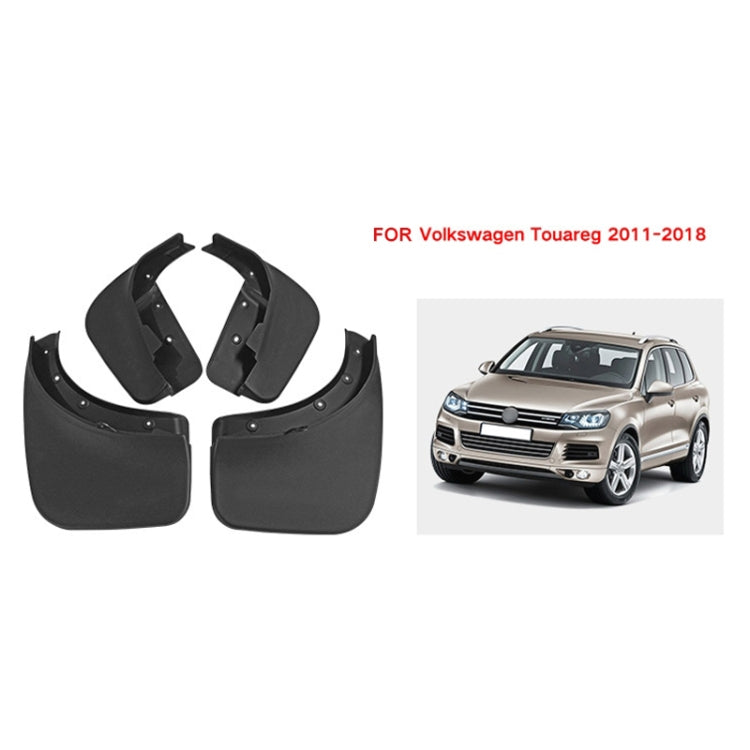 For Volkswagen Touareg 2011-2018 4pcs/Set Car Auto Soft Plastic Splash Flaps Fender Guard, For Volkswagen Touareg 2011-2018