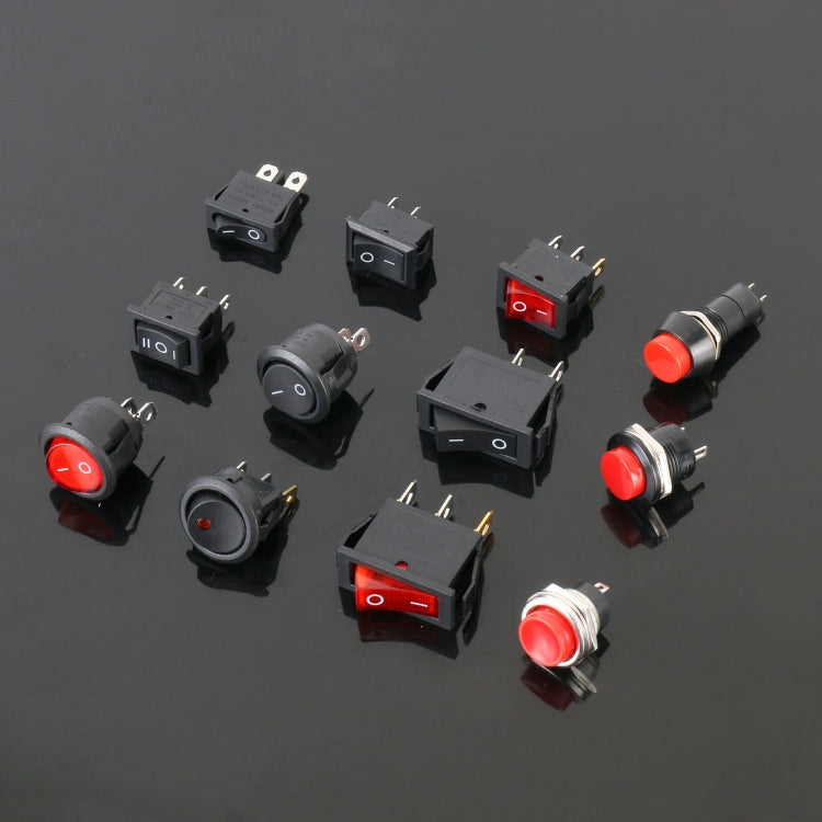 50pcs Universal Power Switch Button Assortment Kit