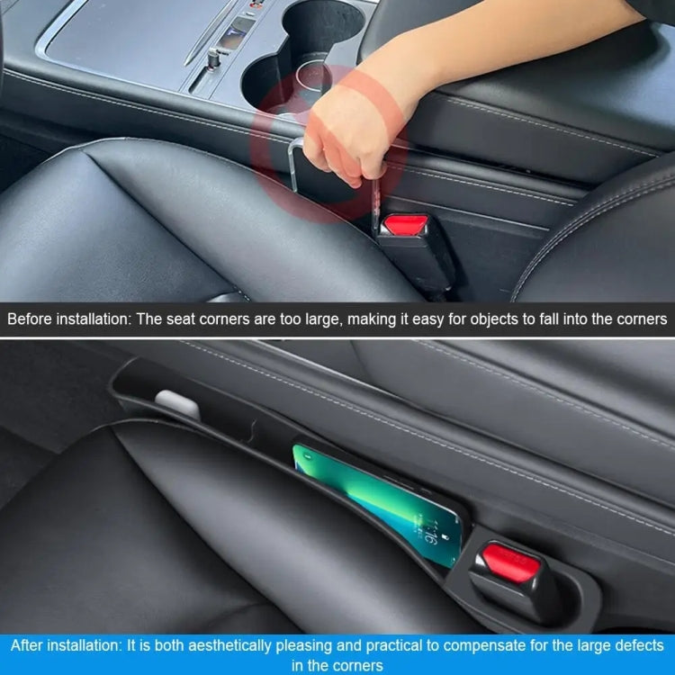 For Tesla Model 3 / Y 2pcs / Set Car Seat Gap Storage Box