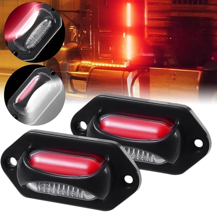 2pcs Car / Truck 12-24V 8LEDs Dual Color Side Marker Indicator Lights Bulb Lamp, MK-113