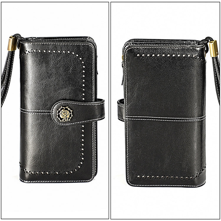 3556 Large Capacity Long Multi-function Anti-magnetic RFID Wallet Clutch for Ladies with Card Slots
