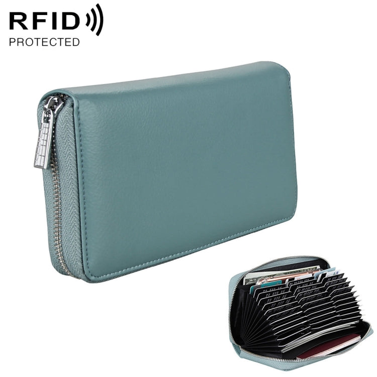 Antimagnetic RFID Large Capacity Long Style Genuine Leather Passport Package / Multifunctional and Many Card Slots Card Package