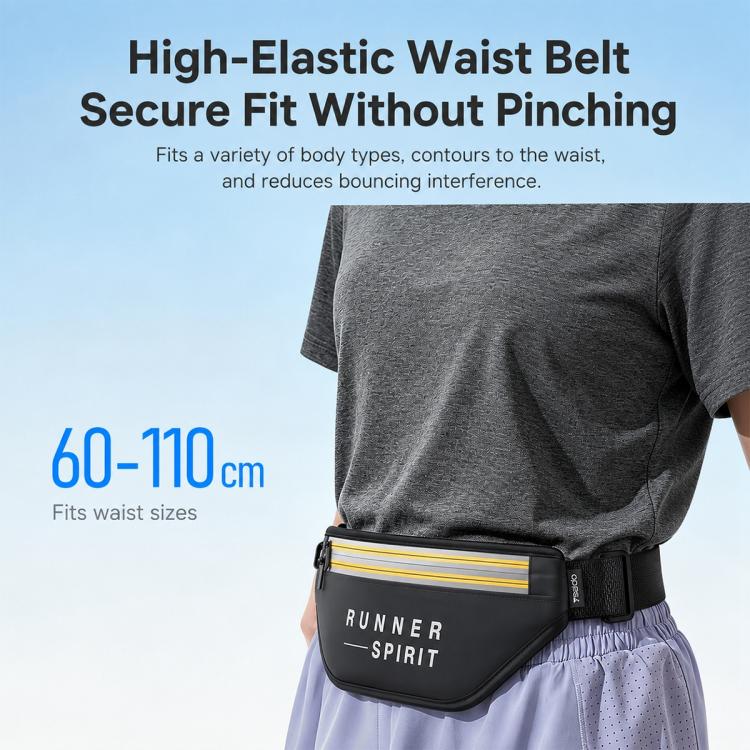 Yesido WB67 Double Zip Running Waist Bag IPX6 Waterproof Reflective Large Capacity Pouch for Sports