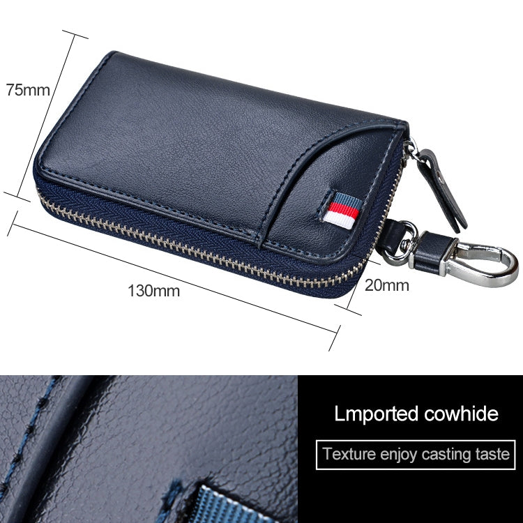 9102 Multi-function Waist Hanging Leather Zipper Wallet Keys Holder Bag