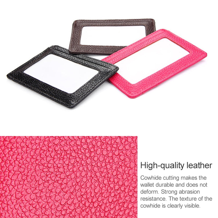 KB37 Antimagnetic RFID Litchi Texture Leather Card Holder Wallet Billfold for Men and Women