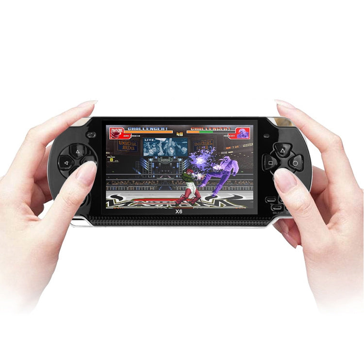 X6 4.3 inch Screen Retro Portable Game Console with 3MP Camera, Built-in 10000 Games, Supports E-book / Recording / Music Playing / Video Playing(Black)