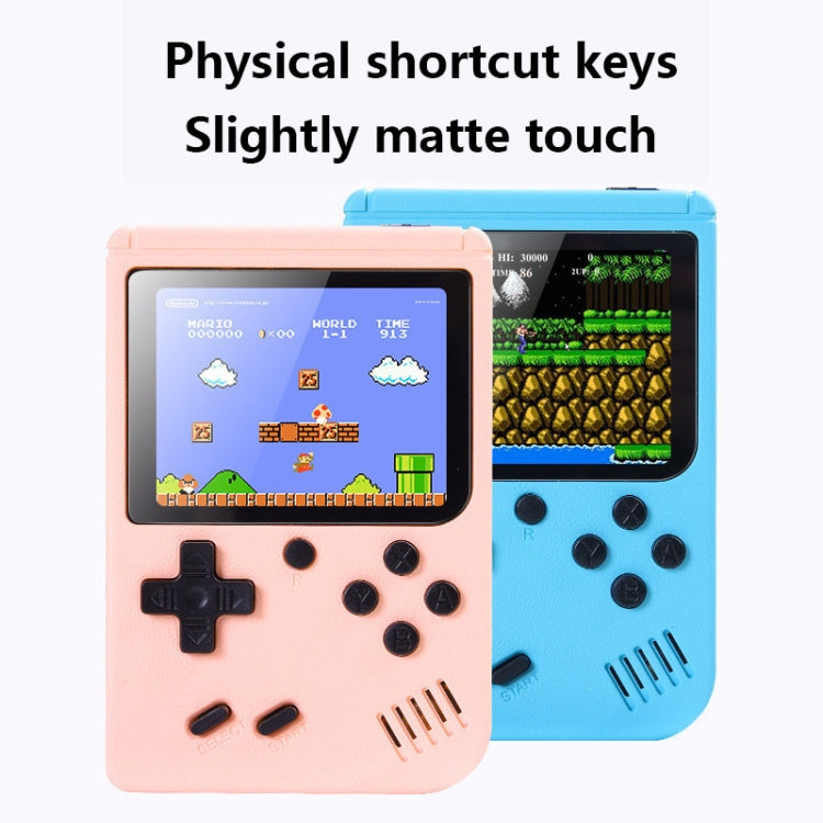 MK500 Macaron Mini Retro Classic Handheld Game Console for Kids Built-in 500 Games, Support AV Output(Blue)
