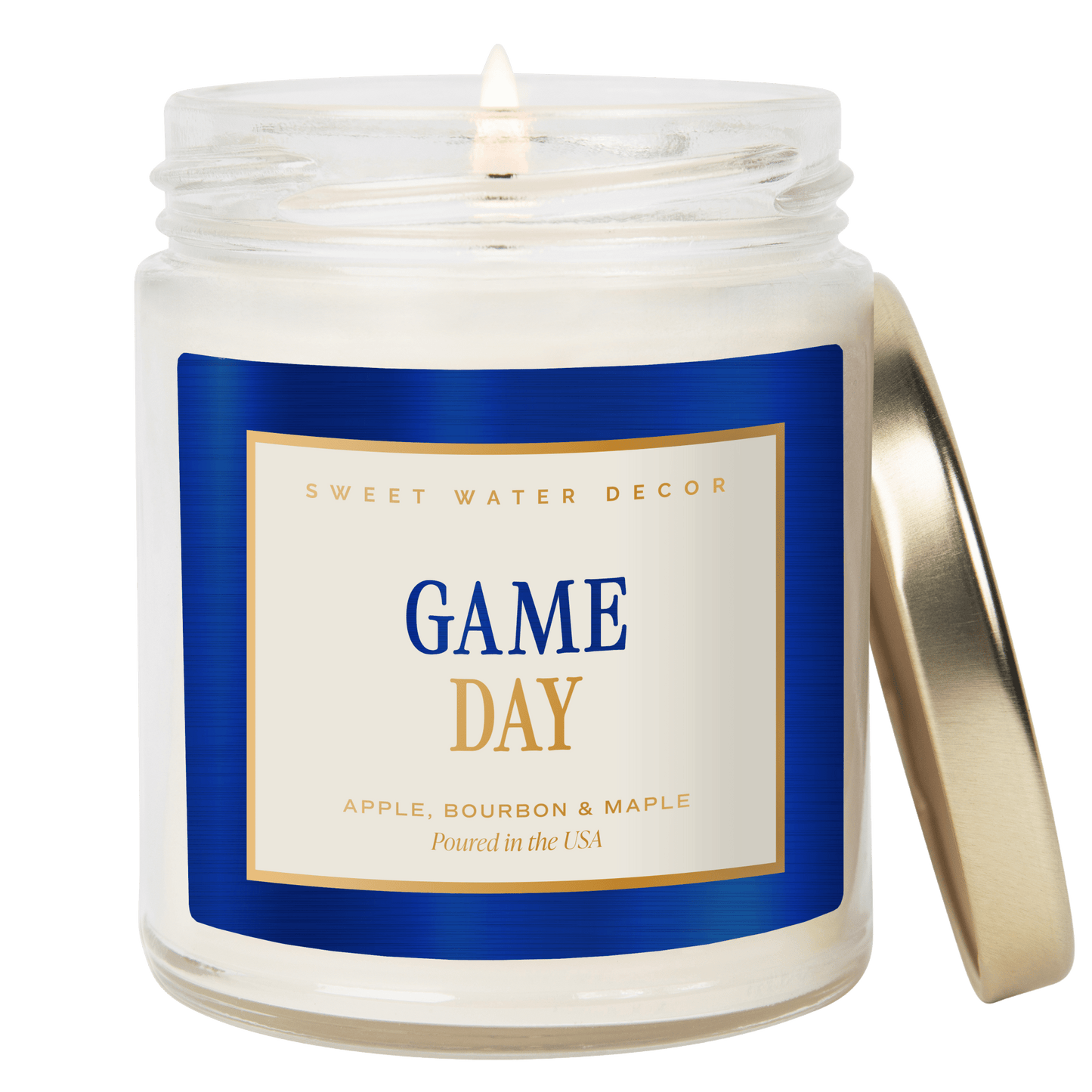 Game Day Blue Soy Candle - Clear Jar - 9 oz