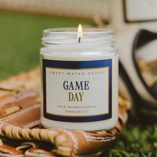 Game Day Blue Soy Candle - Clear Jar - 9 oz