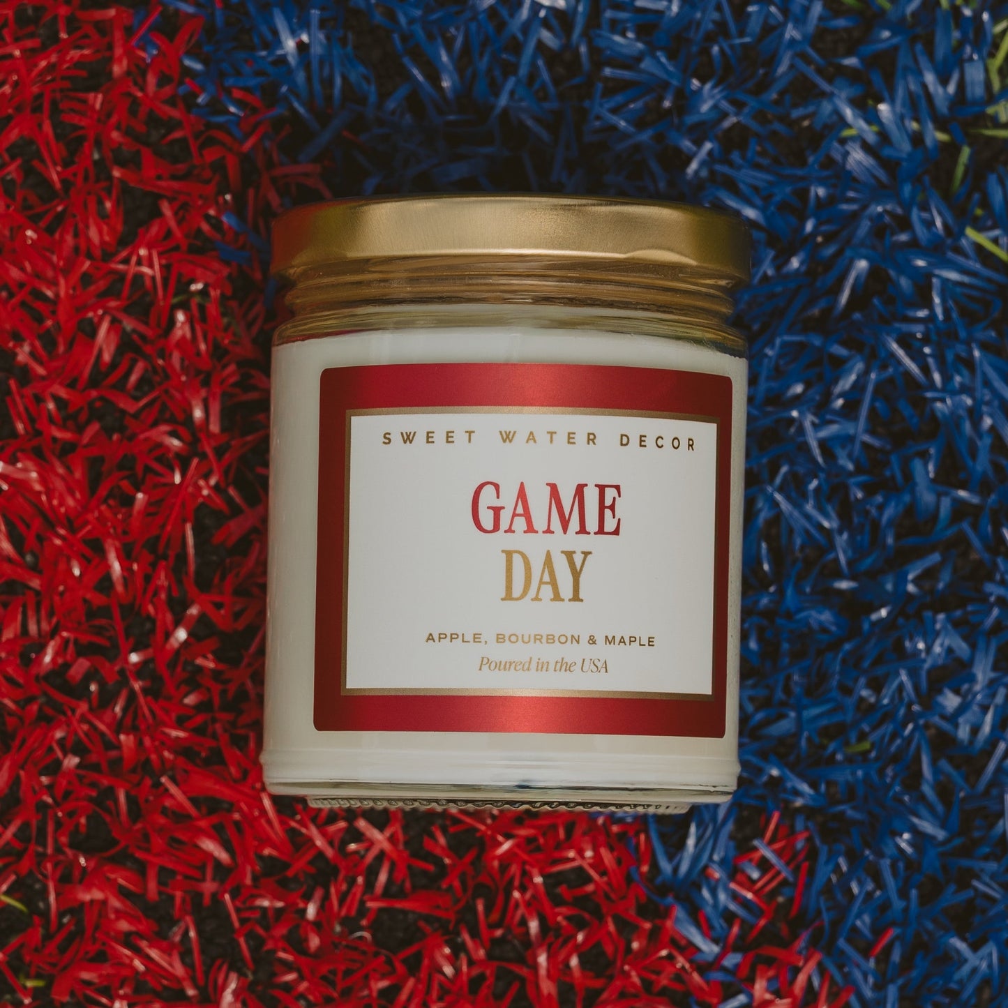 Game Day Red Soy Candle - Clear Jar - 9 oz