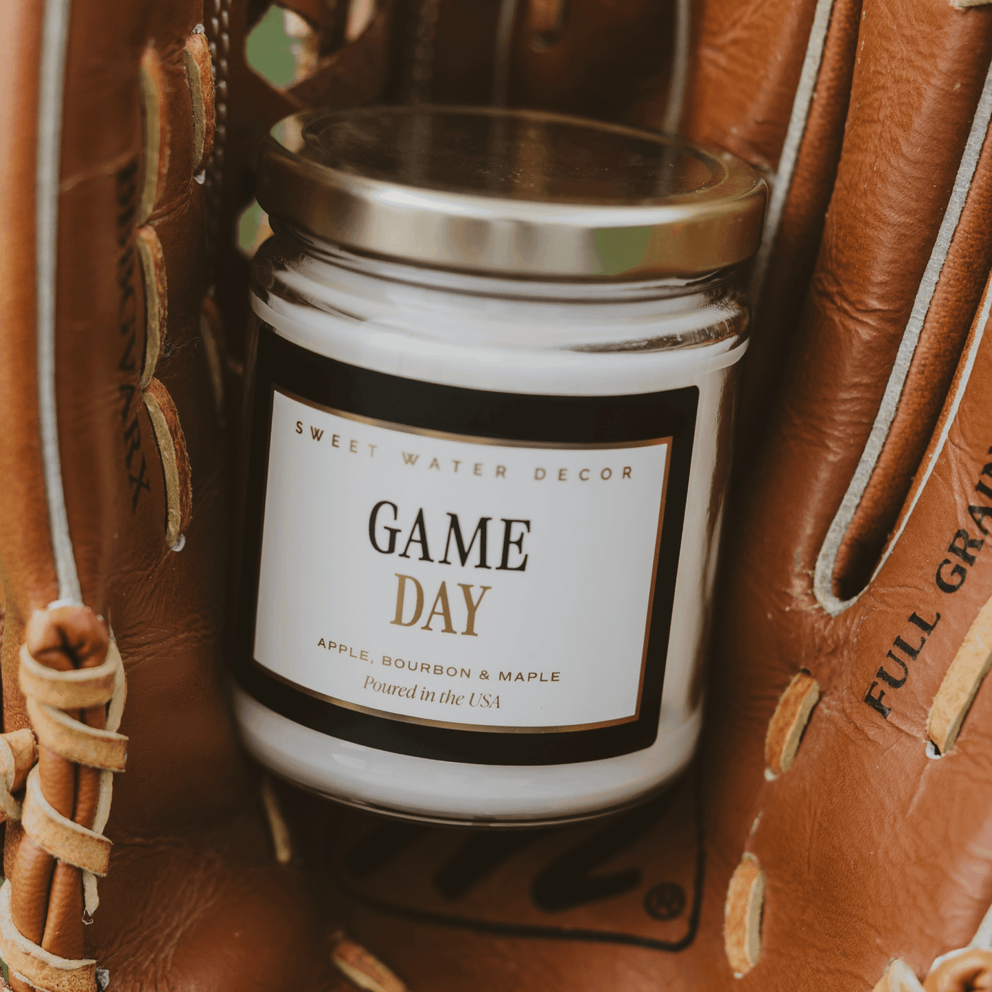 Game Day Black Soy Candle - Clear Jar - 9 oz