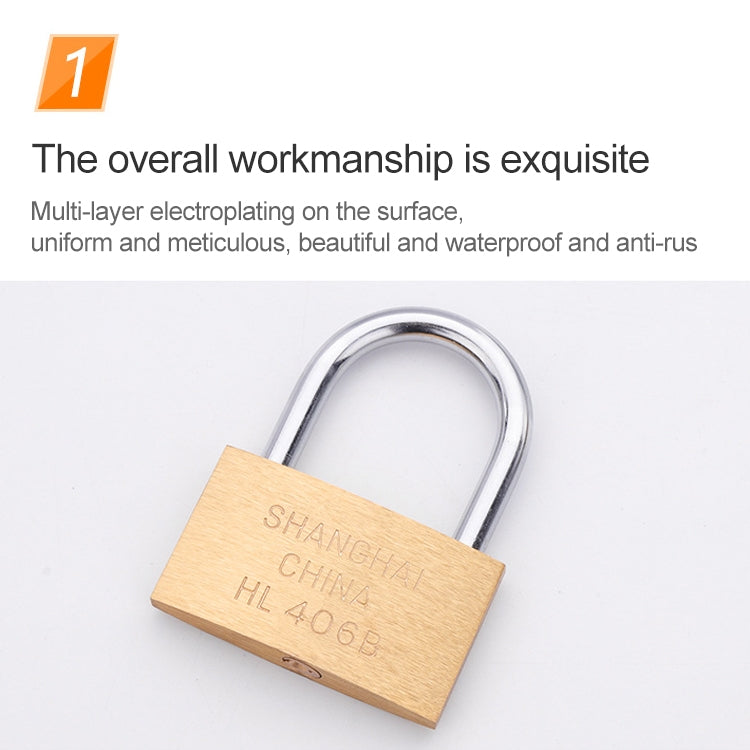 Copper Padlock Small Lock, Style: Short Lock Beam, 25mm Not Open, Short, 25mm Not Open