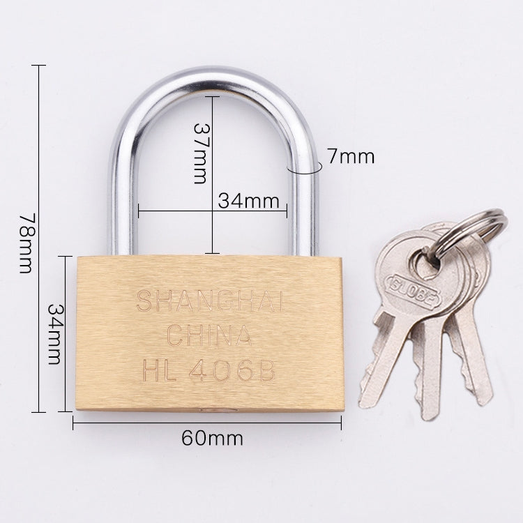 Copper Padlock Small Lock, Style: Short Lock Beam, 60mm Not Open, Short, 60mm Not Open