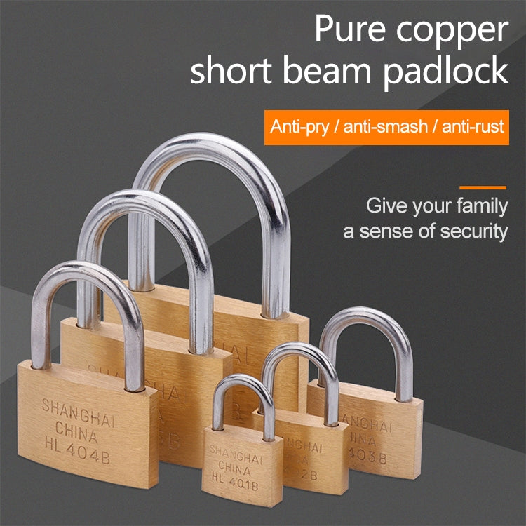 Copper Padlock Small Lock, Style: Short Lock Beam, 60mm Not Open, Short, 60mm Not Open