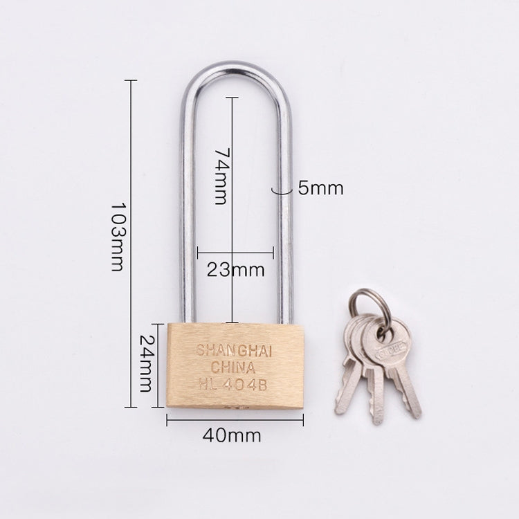 Copper Padlock Small Lock, Style: Long Lock Beam, 40mm Open, Long, 40mm Open