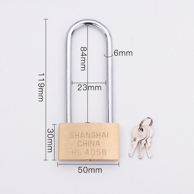 Copper Padlock Small Lock, Style: Long Lock Beam, 50mm Open, Long, 50mm Open