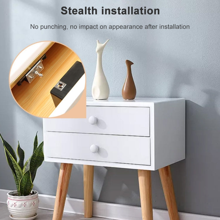 T8+ Non-opening Drawer Lock APP + IC Card Invisible Universal Cabinet Lock, APP + IC Card