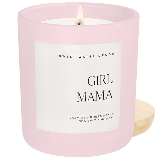Girl Mama Soy Candle - Pink Matte Jar - 15 oz