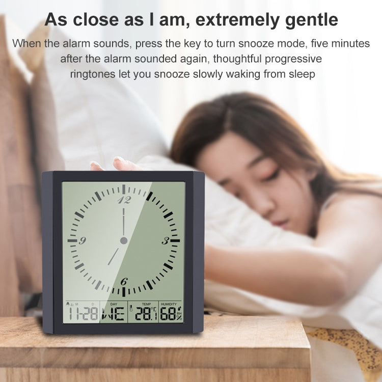 TS-8675 Multifunction Large Screen Clock Household Creative Thermometer Hygrometer, TS-8675