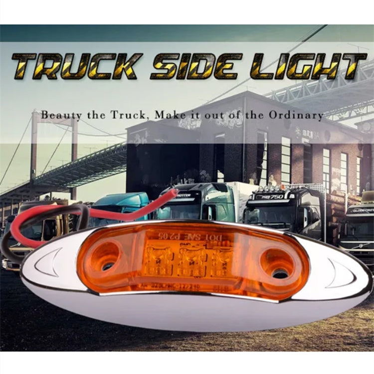 10 PCS DC 10-30V Car Truck Trailer Piranha 3-LED Side Marker Indicator Lights Bulb Lamp, Light Color: Yellow, 10 PCS Yellow Light