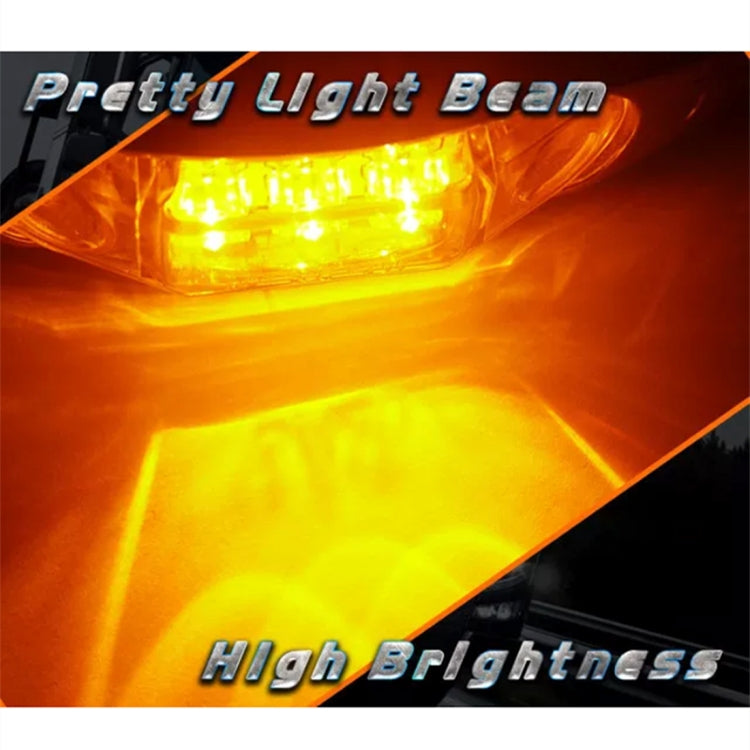10 PCS DC 10-30V Car Truck Trailer Piranha 3-LED Side Marker Indicator Lights Bulb Lamp, Light Color: Yellow, 10 PCS Yellow Light