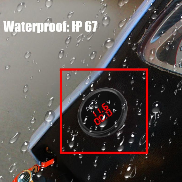B3613  IP67 Waterproof Car Modification 4.5-30V Voltmeter + Ammeter, B3613