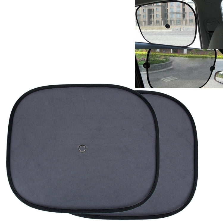 2 PCS Car Window Foldable Shade for Side Blocks UV Rays with Suction Cups, 43.5x36cm