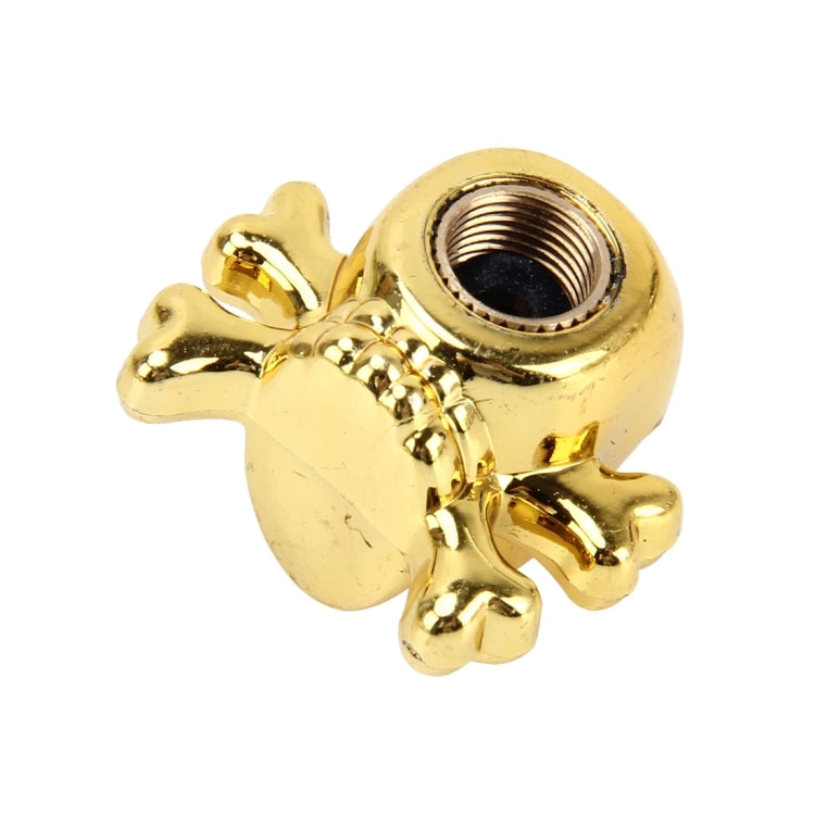 4 PCS Universal Skull Shape Gas Cap Mouthpiece Cover Gas Cap Tire Cap Car Motor Bicycle Tire Valve Caps, Skull Shape