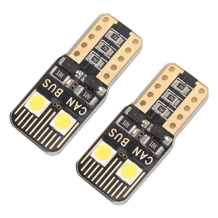 2 PCS T10 / W5W / 168 / 194 DC12V / 1.6W / 6000K / 130LM 4LEDs SMD-3030 Car Clearance Light, with Decoder, 4LEDs SMD-3030