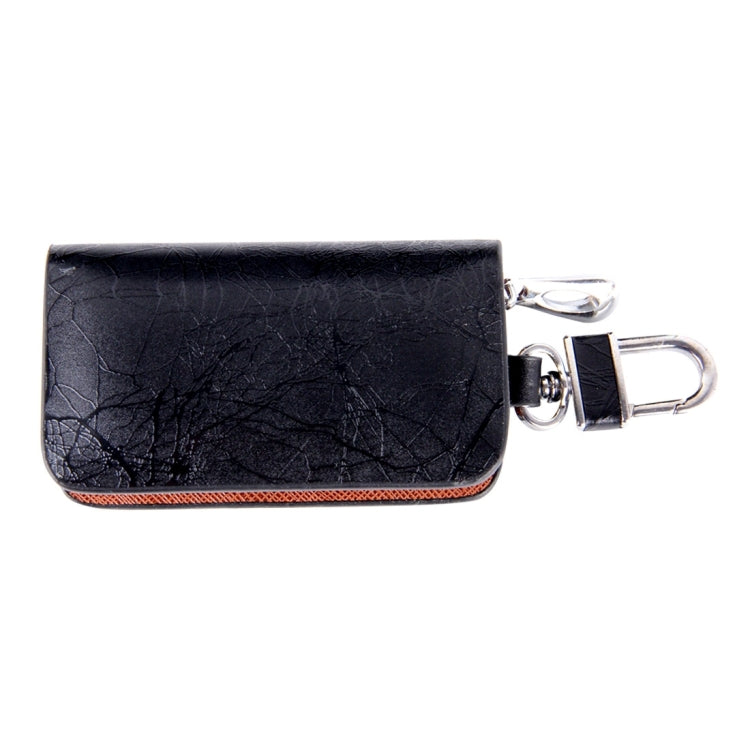 Universal Leather Roots Texture Waist Hanging Zipper Wallets Key Holder Bag (No Include Key)