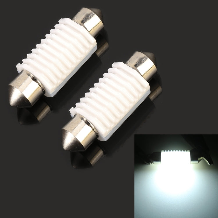 2 PCS 36mm DC12V 1.7W 6000K 135LM 2LEDs SMD-3030 Car Reading Lamp, with Decoder, 36mm, with Decoder
