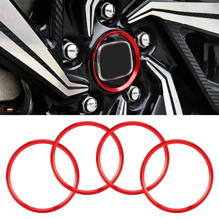 4 PCS Car Metal Wheel Hub Decoration Ring for BMW 5 Series 2018