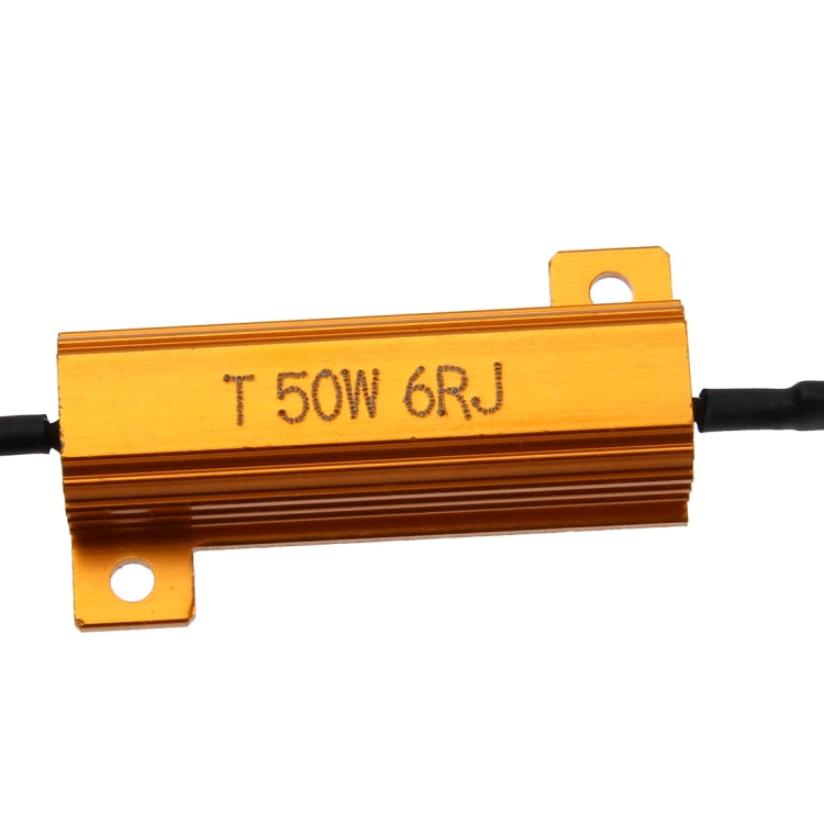 2 PCS Car Canbus Error Canceller Decoder Load Resistor LED 50W 6 Ohm No Blinking Decoder, 50W 6 Ohm